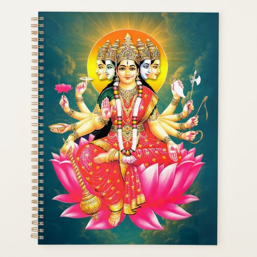 La déesse Gayatri Devi sur Lotus Hindu Deity (Devant)