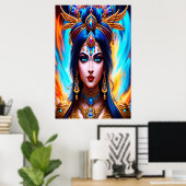 La déesse hindoue Kali | AI Art Poster (Bureau à domicile)