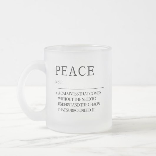 La définition de la Mug Frosted Peace (Gauche)