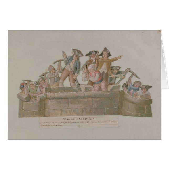 La démolition de la bastille, juillet 1789 (Devant horizontal)