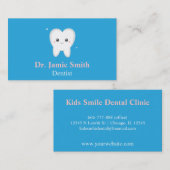 La dent, bleu et blanc, badine les cartes de (Devant / Derrière)