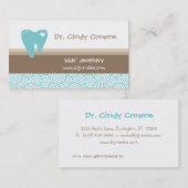 La dent mignonne de coeur de carte de visite (Devant / Derrière)