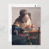 La dentellière de Johannes Vermeer Carte postale (Devant / Derrière)