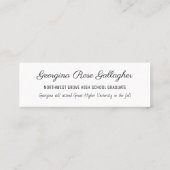 La dernière année de carte nominative d'obtention (Dos)