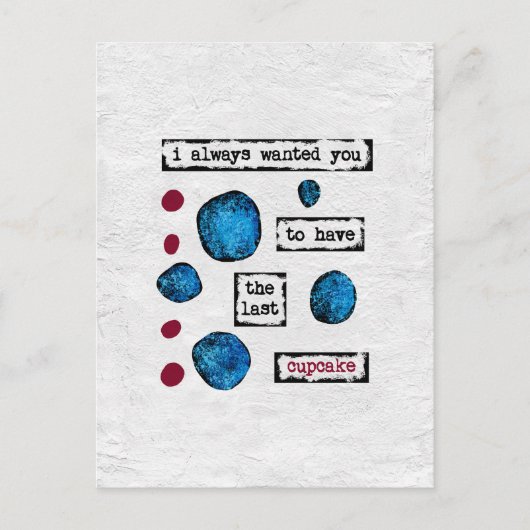 La dernière carte postale de cupcake (Devant)