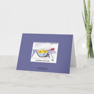 La dernière crème caramel de Custard Carte de vœux