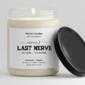 La Dernière Nerve de maman Drôle Étiquette bougie