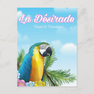 La Désirade papegaai reisposter Briefkaart