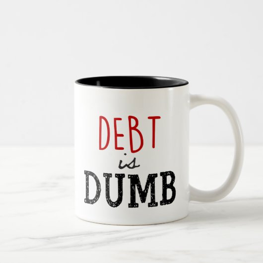La dette est une mug de café factice (Droit)