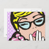 La-Di-Da Lady Comic Book Briefkaart (Voorkant / Achterkant)