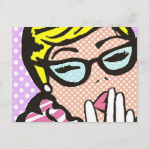 La-Di-Da Lady Comic Book Briefkaart