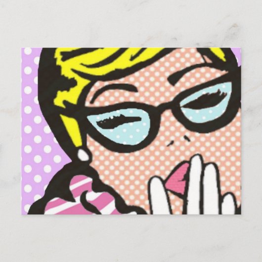 La-Di-Da Lady Comic Book Briefkaart (Voorkant)