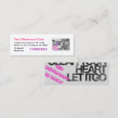 La différence est les cartes de visite clairs (Devant / Derrière)