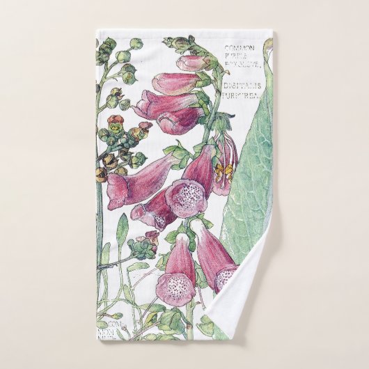 La digitale botanique fleurit des serviettes de (Serviette à main)