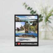 La Digue - Seychellen - I Love - Briefkaart (Staand voorkant)