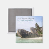 La Digue, Seychelles Beach Magnet Travel Souvenir (Recto/Verso)