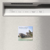 La Digue, Seychelles Beach Magnet Travel Souvenir (In Situ (Lave-vaisselle))