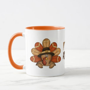 La dinde de thanksgiving ajoutent la tasse de