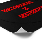 La discrimination est une affiche destructrice (Coin)