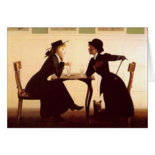 La discussion - carte d'art