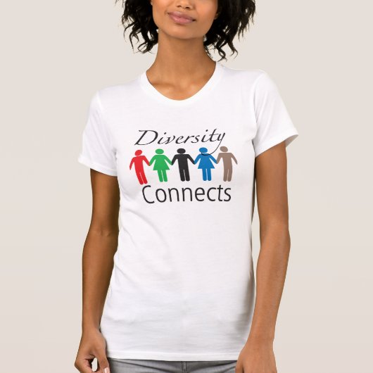 La diversité relie le T-shirt de dames (Devant)