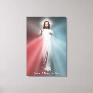 La Divine Mercy Image 24x36 Toile Enveloppée