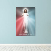 La Divine Mercy Image 24x36 Toile Enveloppée (Insitu (Plancher de Bois))