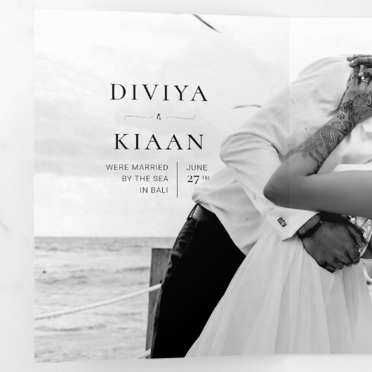 La Divya | Faire-part Mariage triple (Intérieur en premier)