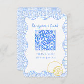 La Dolce Vita Amalfi Honeymoon Fund QR Code Kaart (Voorkant / Achterkant)