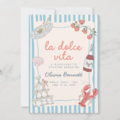 La Dolce Vita Bachelorette Party Invitation (Devant)