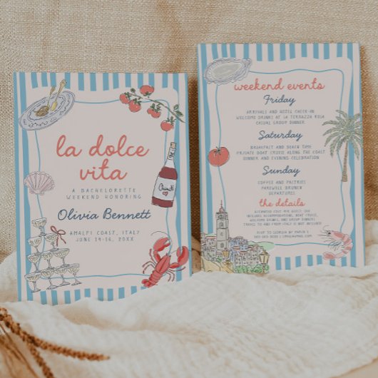 La Dolce Vita Bachelorette Party Invitation