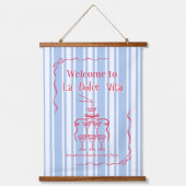 La Dolce Vita Bachelorette Weekend Reisprogramma Hangend Wandkleed (Voorkant)
