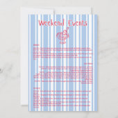 La Dolce Vita Bachelorette Weekendschema Kaart (Achterkant)