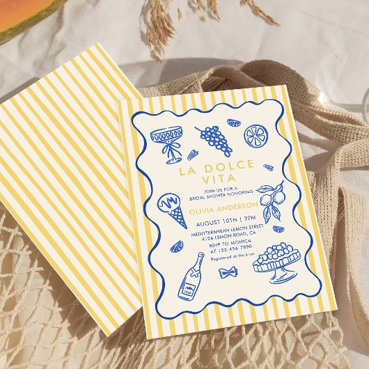  La Dolce Vita Bridal Shower Invitation 