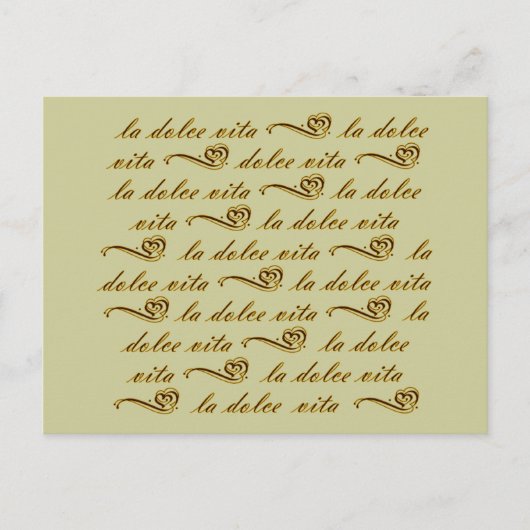 La Dolce Vita Briefkaart (Voorkant)