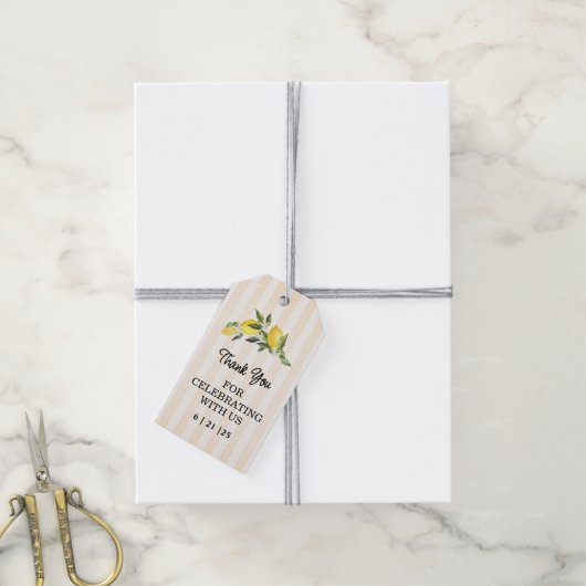 La Dolce Vita Bruiloft Cadeaulabel (Met Touw)