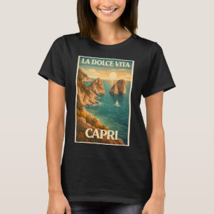La Dolce Vita Capri Reisreclame uit het verleden T-shirt