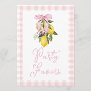 La Dolce Vita Citroenroze Strik Baby Shower Bord Kaart
