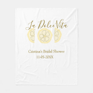 La Dolce Vita gele citroen bruidsdouche pastel bo Fleece Deken