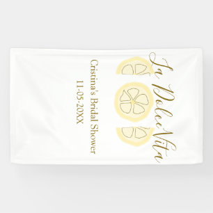La Dolce Vita gele citroen bruidsdouche pastel bo Spandoek