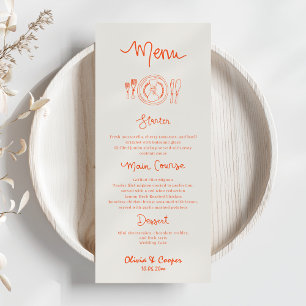 La Dolce Vita Hand getrokken bruiloft Menu