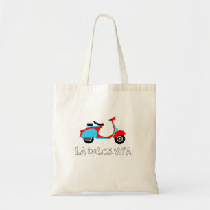 La Dolce Vita Het zoete leven op een scooter Tote Bag
