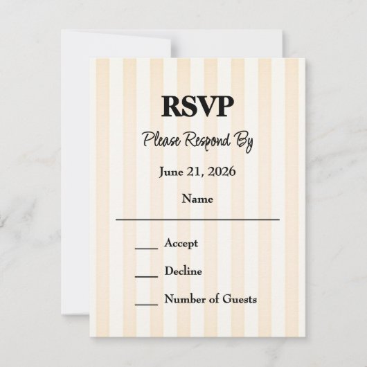 La Dolce Vita Huwelijksreactiekaart RSVP Kaartje (Voorkant)