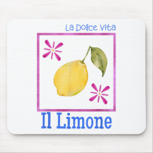 La Dolce Vita Il Limone T-shirt Italiaans Citroen Muismat