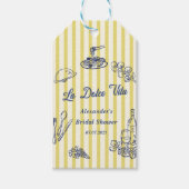 La Dolce Vita Italiaans Bruidsfeest Cadeaulabel (Voorkant)