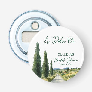 La Dolce Vita Italiaans Bruiloftsfeest Cadeau Button Flesopener