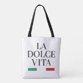 La Dolce Vita Italiaans Canvas tas (Achterkant)