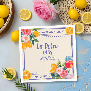 La Dolce Vita Italiaans citroen Vrijgezellenfeest Servet