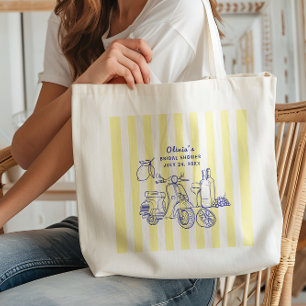 La Dolce Vita Italiaans Citroengeel Vrijgezellenfe Tote Bag