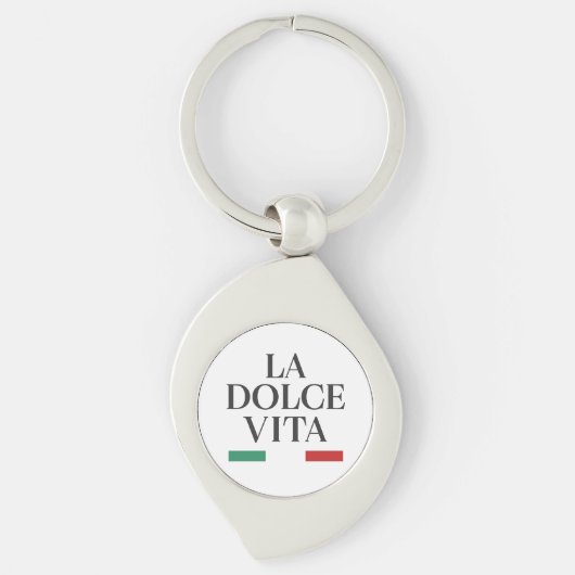 La Dolce Vita Italiaans Metaal Sleutelhanger (Voorkant)